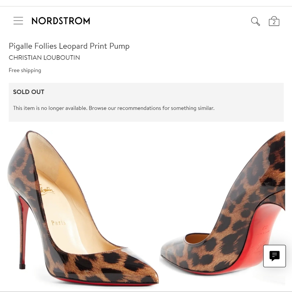 Christian Louboutin Pigalle Patent Leopard Pump